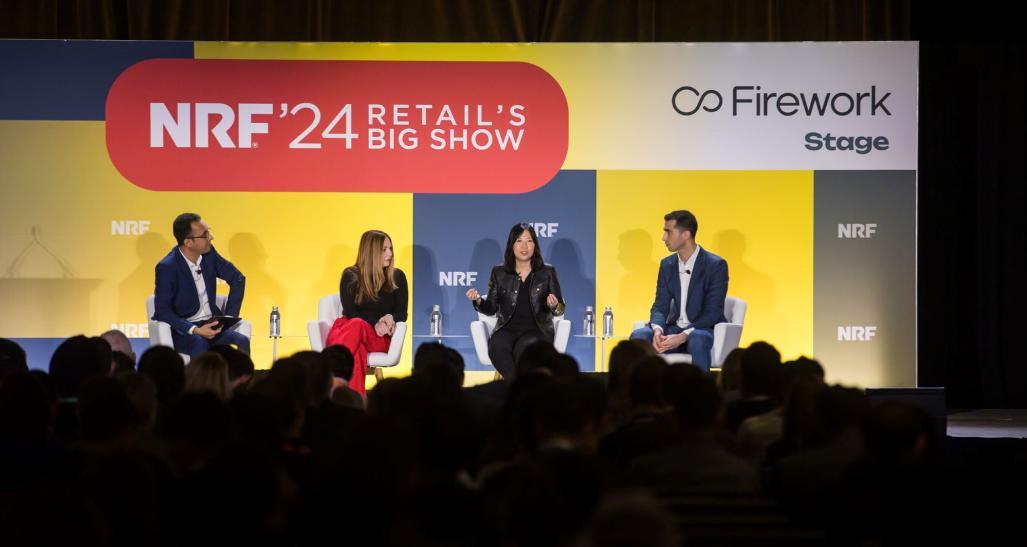 Individuals speaking at NRF 2024: Retail's Big Show.