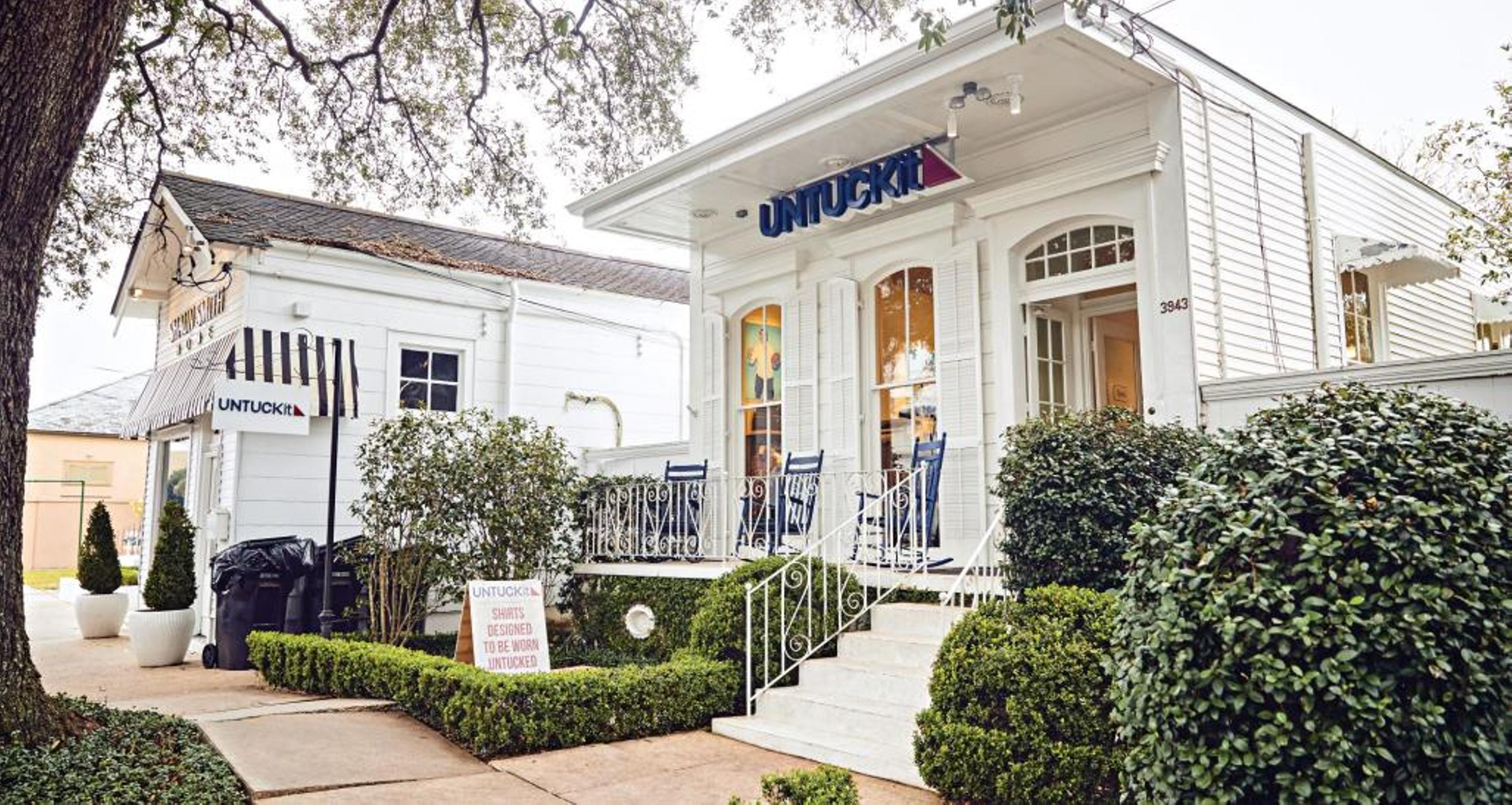 Exterior of UNTUCKit store.