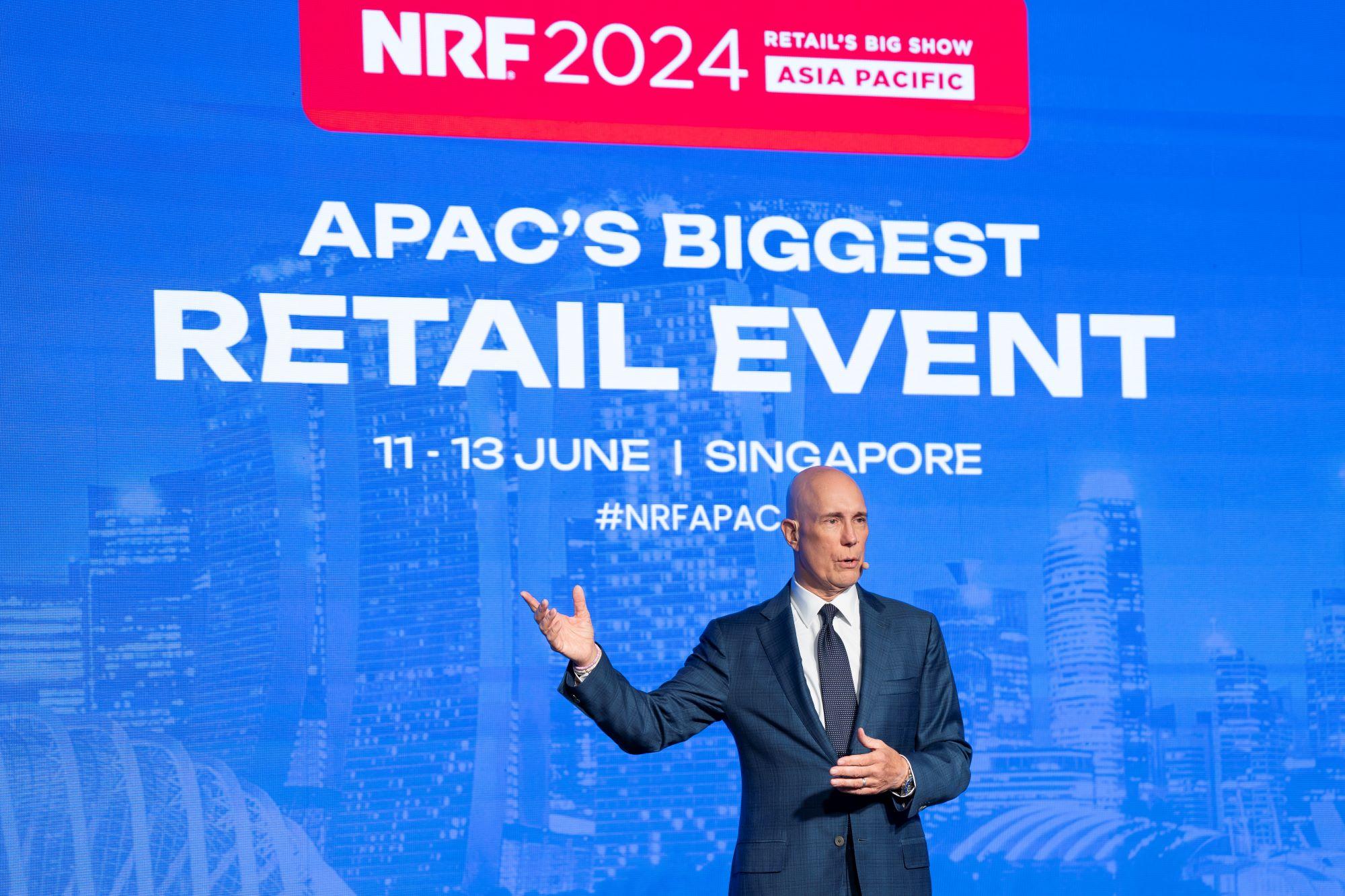 Matthew Shay speaking at Retail's Big Show APAC.