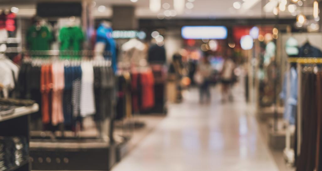 Blurred photo of department store interior