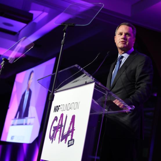 CEO of Walmart, Doug McMillon, speaking at NRF Foundation Gala 2018